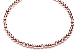 Beaded Necklace  - Kugelkette - 8mm -  Roségold