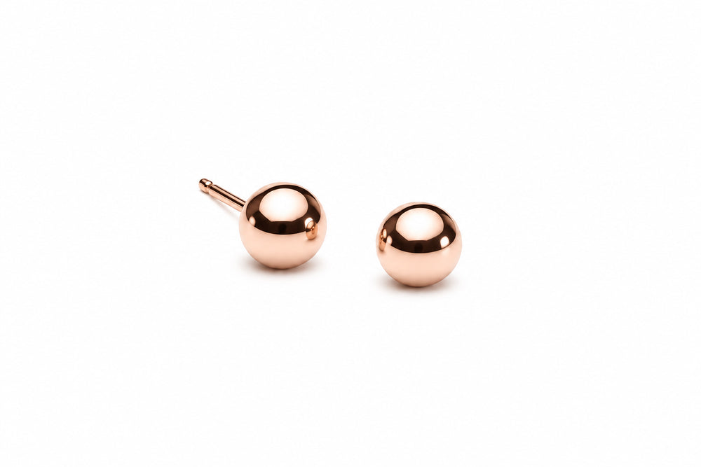 Kugelohrringe • versch. Grössen - Gold / Roségold