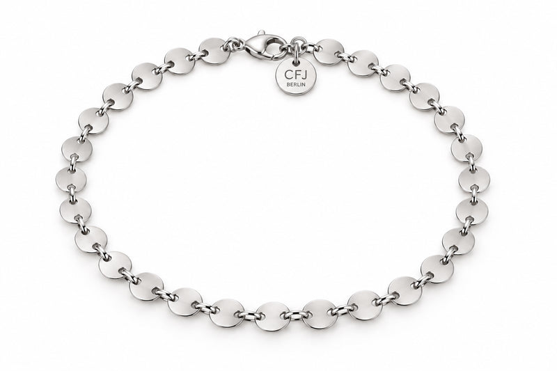 NEVE Bracelet - Pailletten Armband - Silber