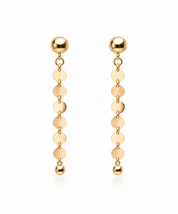 NEVE Earring - kurzer Pailletten Ohrring - Gold / Roségold
