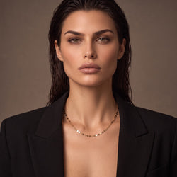 NEVE Chain - Pailletten Kette - Gold/ Roségold