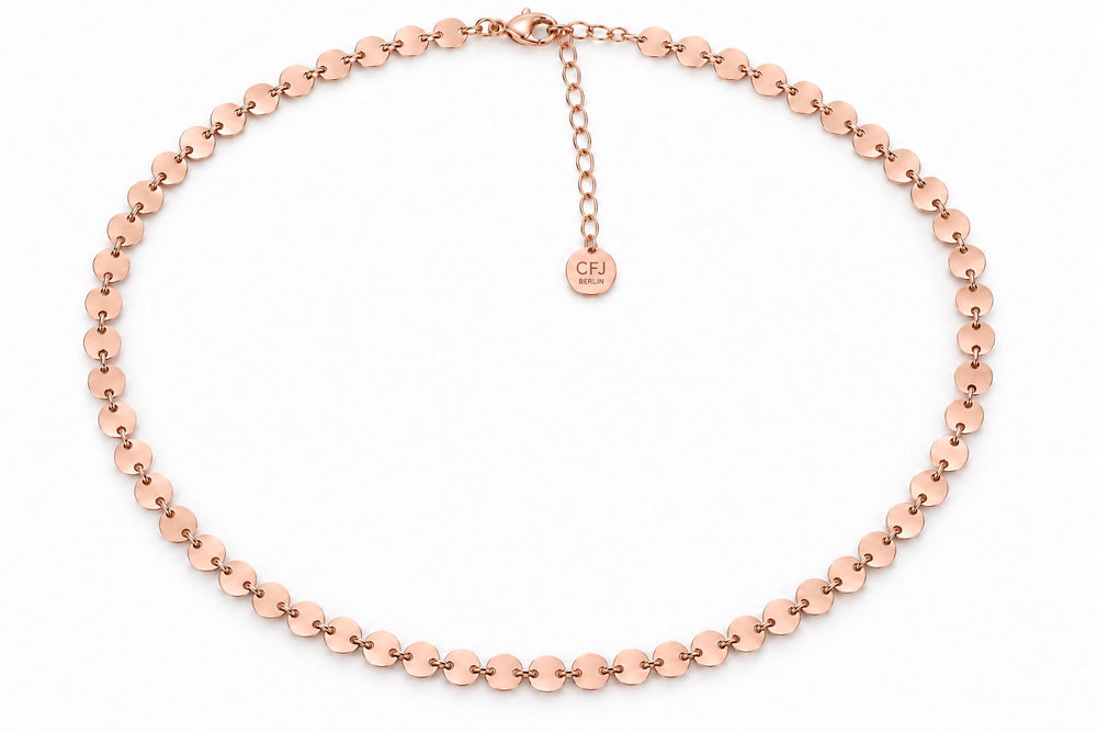 NEVE Choker - Pailletten Choker - Gold / Roségold