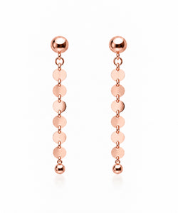NEVE Earring - kurzer Pailletten Ohrring - Gold / Roségold
