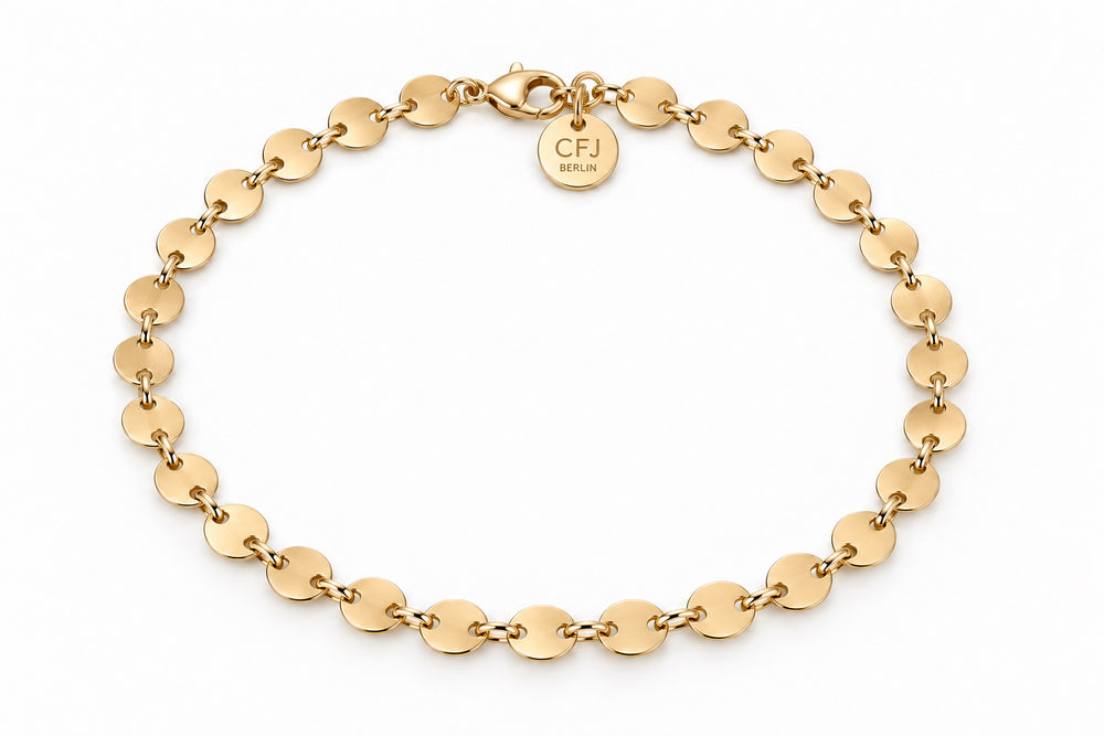 NEVE Bracelet - Pailletten Armband - Gold / Roségold