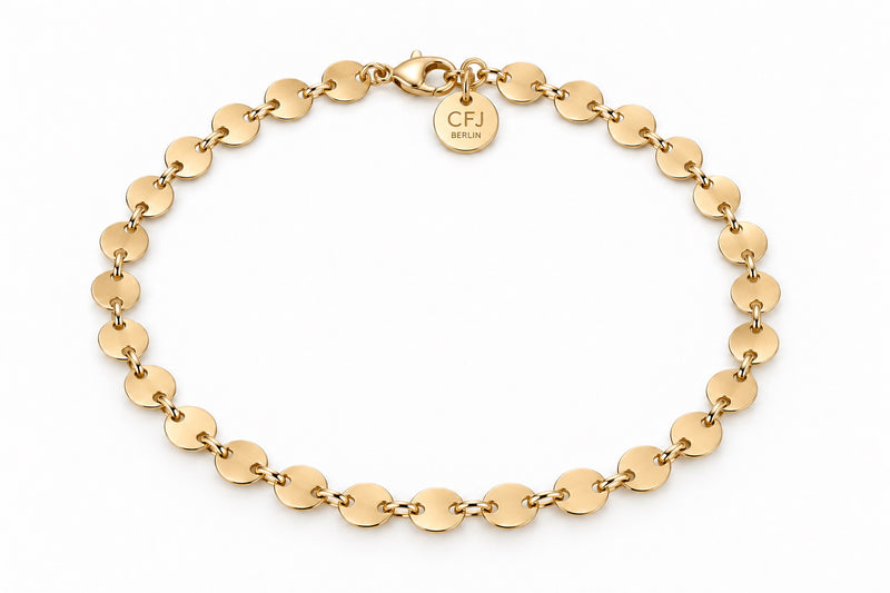 NEVE Bracelet - Pailletten Armband - Gold / Roségold
