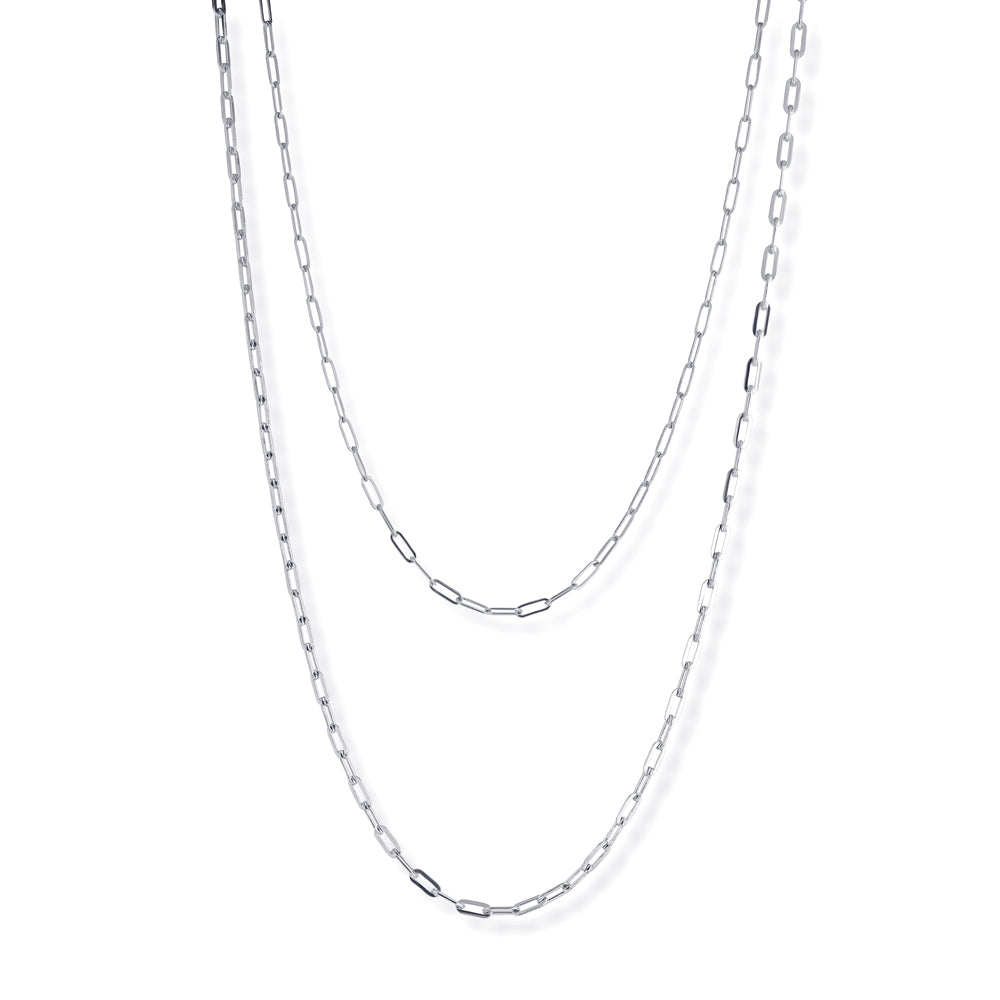 Valda Small Long Link Choker -  Silber