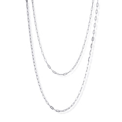 Valda Small Long Link Choker -  Silber