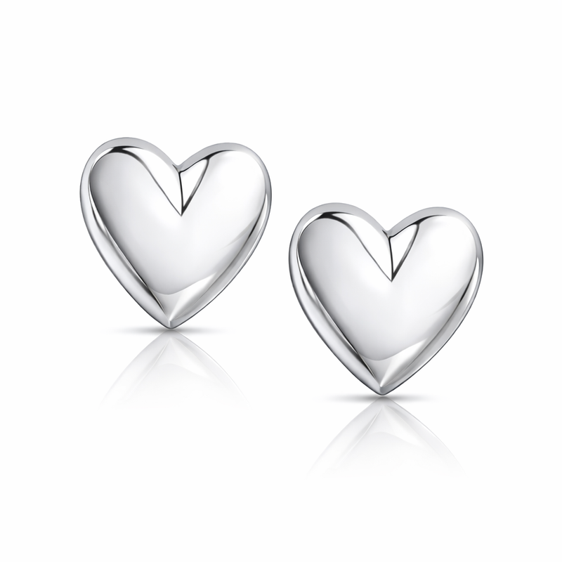 Puffy-Heart-Oversize-Earrings-Silber
