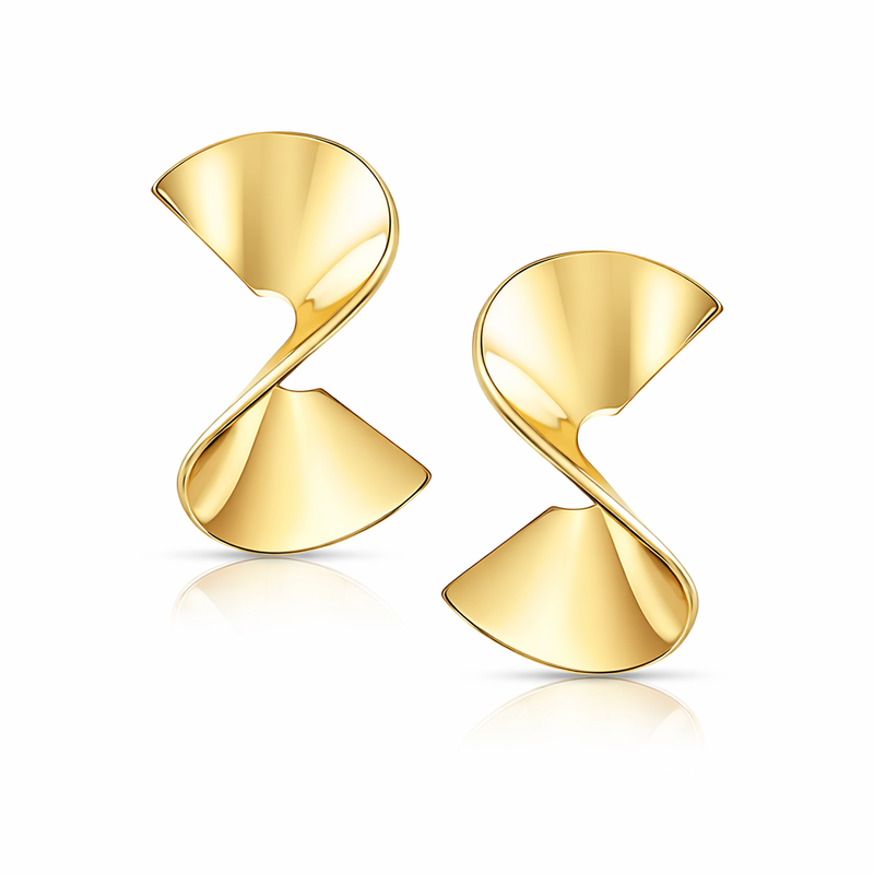 Sculptural-L-oversize-Twist-Earrings-Gold