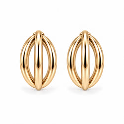 Triple Dimension Earrings - Gold