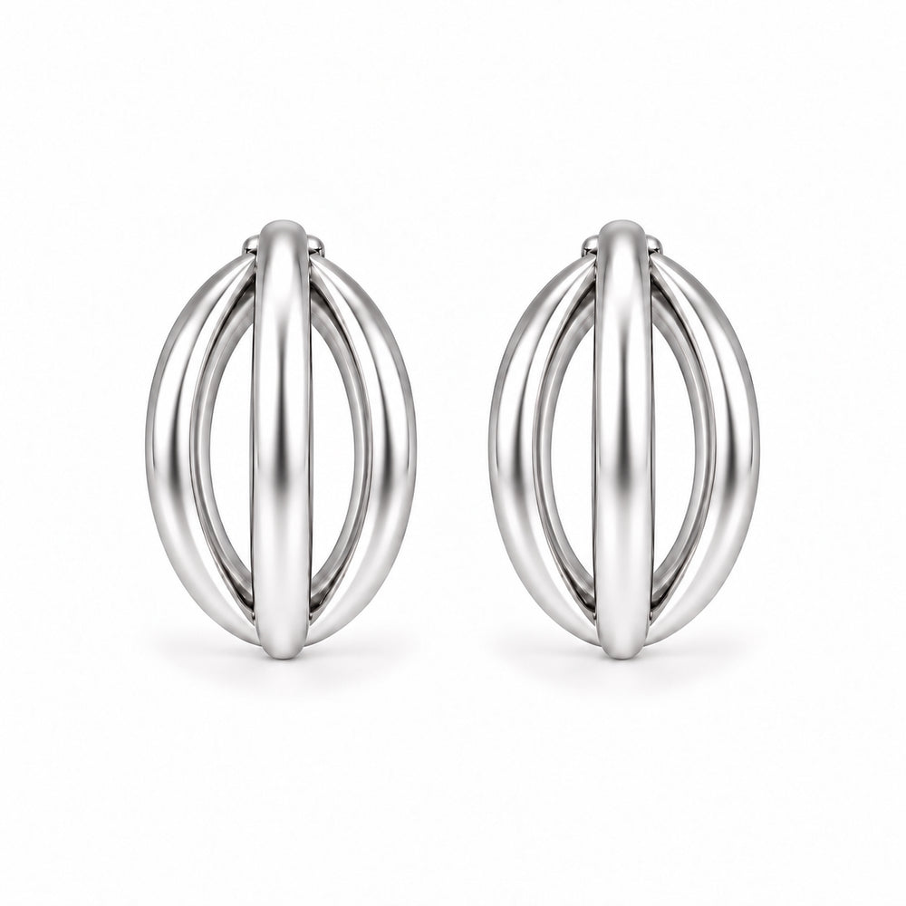 Triple Dimension Earrings - Silber