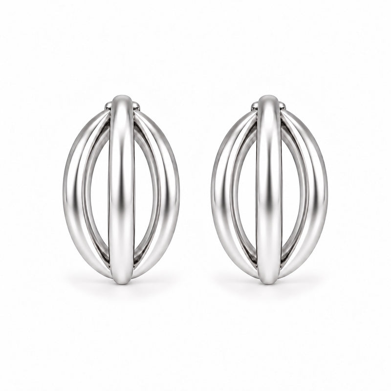 Triple Dimension Earrings - Silber