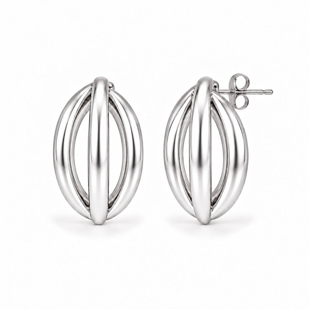 Triple Dimension Earrings - Silber