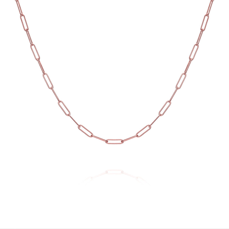 VALDA LARGE Chain - Grobe Gliederkette - Roségold
