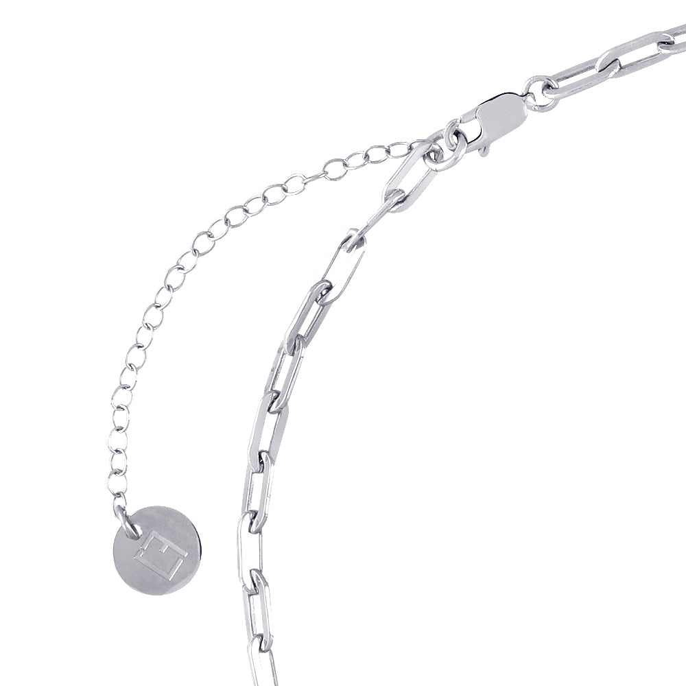 Valda Small Long Link Choker -  Silber