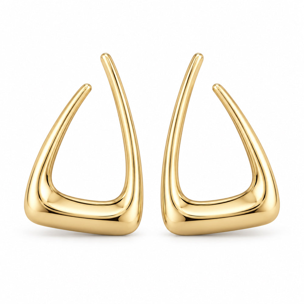 V Motions Earrings - Gold