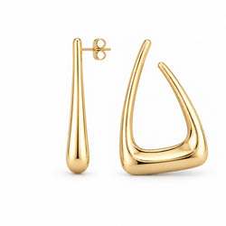 V Motions Earrings - Gold