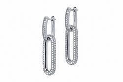 YVAZRA 2in1 FULL PAVÈ EARRINGS - SILBER