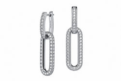 YVAZRA 2in1 FULL PAVÈ EARRINGS - SILBER