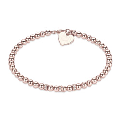IZZARA MINI  - Kugelarmband mit Glitzerelementen - Elastisch oder mit Verschluss - 4mm -  14k Gold/ Roségold filled