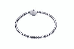 Kugelarmband 3mm -  925 Silber / 925 Silber Rhodium