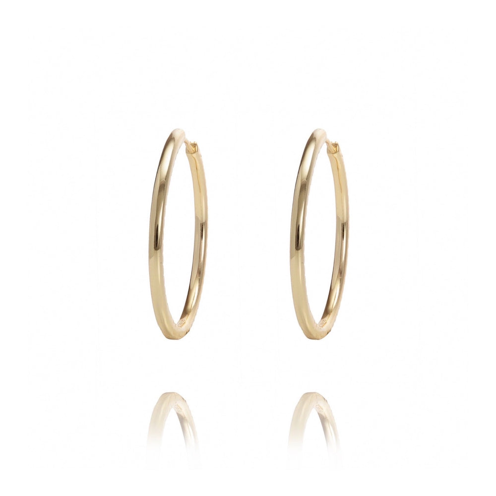 ALEA 2in1 - DIAMOND INSIDE OUTSIDE HOOPS -  14k Gold Vermeil