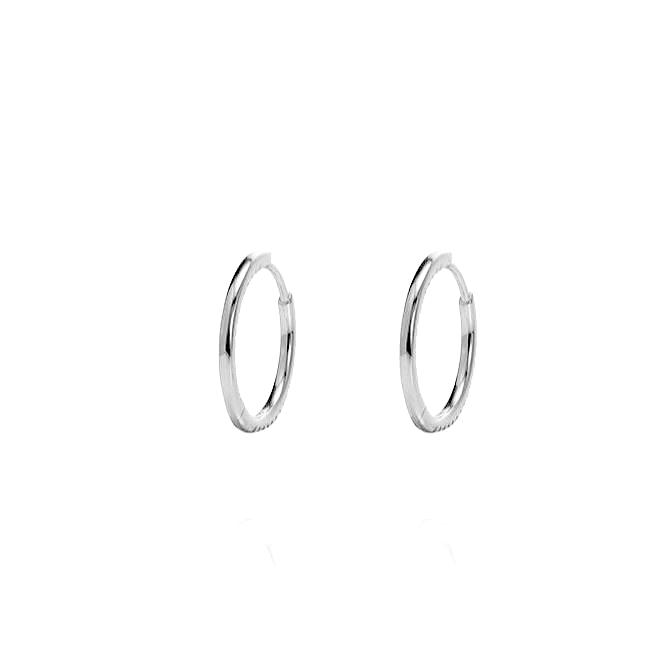 ALEA 2in1 - DIAMOND INSIDE OUTSIDE HOOPS - 925 Silber rhodiniert