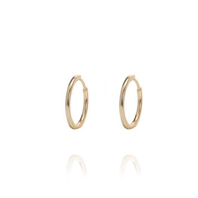 ALEA 2in1 - DIAMOND INSIDE OUTSIDE HOOPS -  14k Gold Vermeil