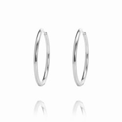 ALEA 2in1 - DIAMOND INSIDE OUTSIDE HOOPS -  Silber