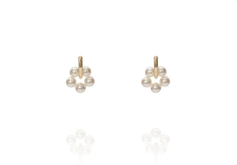 AZALEA Classic Pearl Earring - Mini Loop - Gold - CLASSYANDFABULOUS JEWELRY