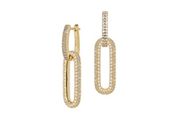 YVAZRA 2in1 FULL PAVÈ EARRINGS - GOLD