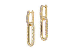 YVAZRA 2in1 FULL PAVÈ EARRINGS - GOLD