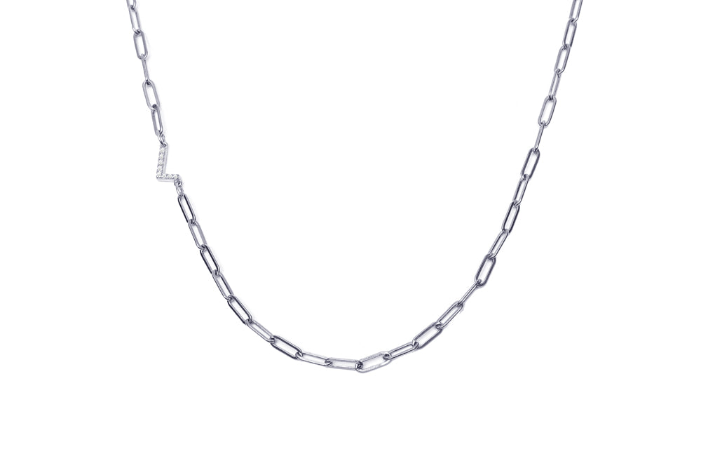 VALDA MEDIUM INITIAL Chain - Silber