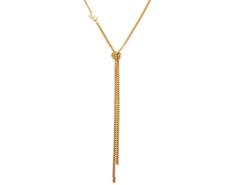 NORA THE KNOT INITIAL Chain - Gold