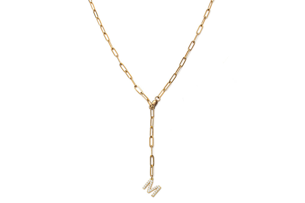 YPSILO INITIAL CHARM Chain - Gold