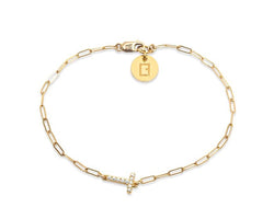 VALDA SMALL INITIAL Bracelet -Gold