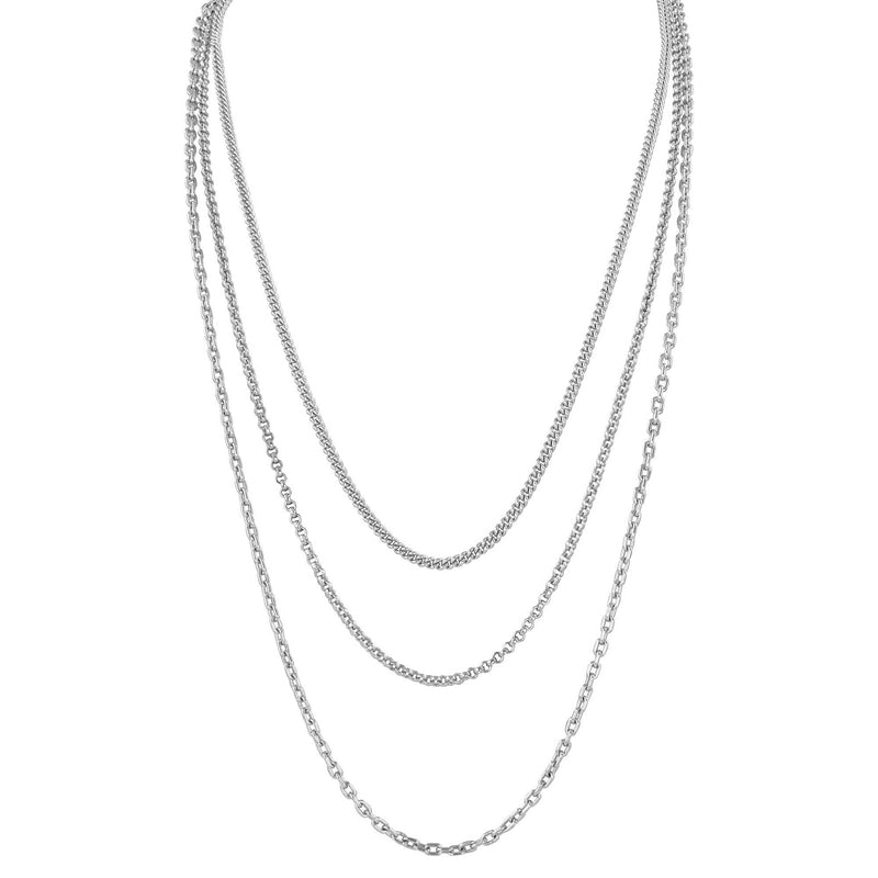 LAYA - The ReadyToWear Triple Necklace - Silber - CLASSYANDFABULOUS JEWELRY