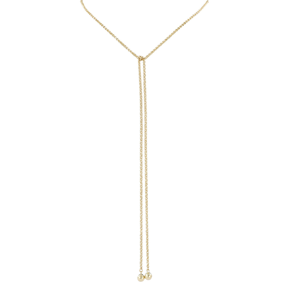 KEVA - Modern Tie Necklace - Gold - CLASSYANDFABULOUS JEWELRY