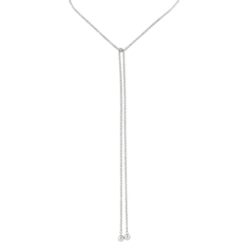 KEVA - Modern Tie Necklace - Silber - CLASSYANDFABULOUS JEWELRY