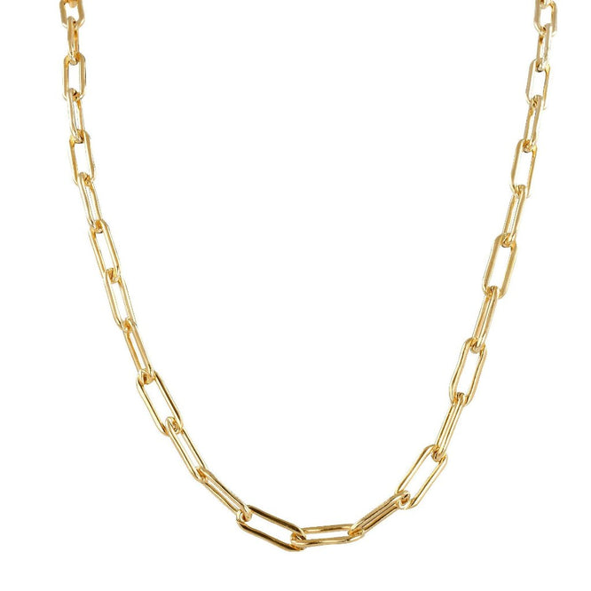 VALDA  Jumbo Long Link Chain - Grobe Gliederkette -  Gold - CLASSYANDFABULOUS JEWELRY