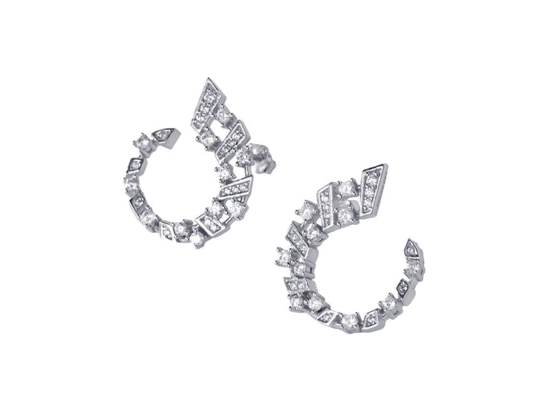 Fifth Avenue Open Earring - Silber