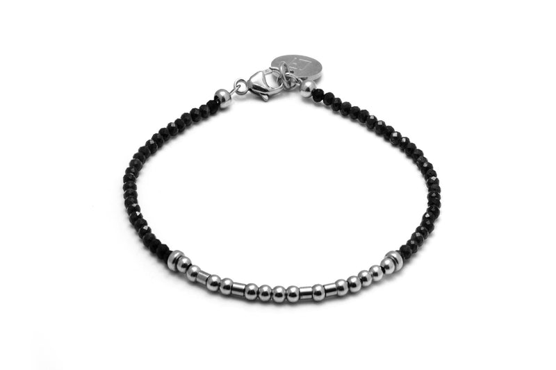 FRIENDS - SAPHIR Morsecode Kugelarmband 2mm -  versch. Edelsteine -Silber - CLASSYANDFABULOUS JEWELRY