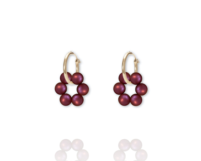 ABSOLUT AZALEA Earring - Gold / Mulberry Pink