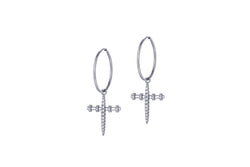 ALIX - THE EXCLUSIVE PM CROSS HOOPS  -  SILBER