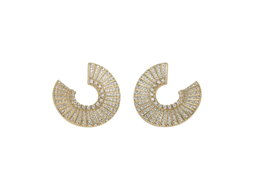 AVE STATEMENT OPEN EARRINGS - GOLD