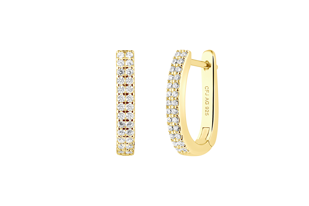 AZYA Long Single Earrings -2in1- Gold