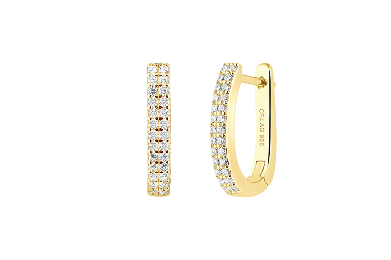 AZYA Long Single Earrings -2in1- Gold