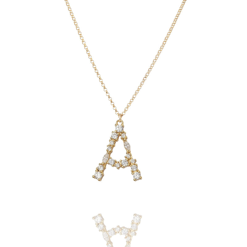 A - Buchstaben Kette - Letter Chain - Gold - CLASSYANDFABULOUS JEWELRY