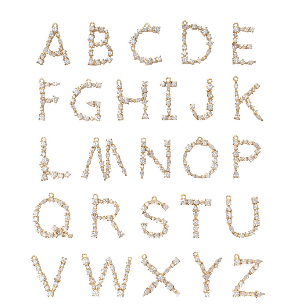 R - Buchstaben Kette - Letter Chain - Gold - CLASSYANDFABULOUS JEWELRY