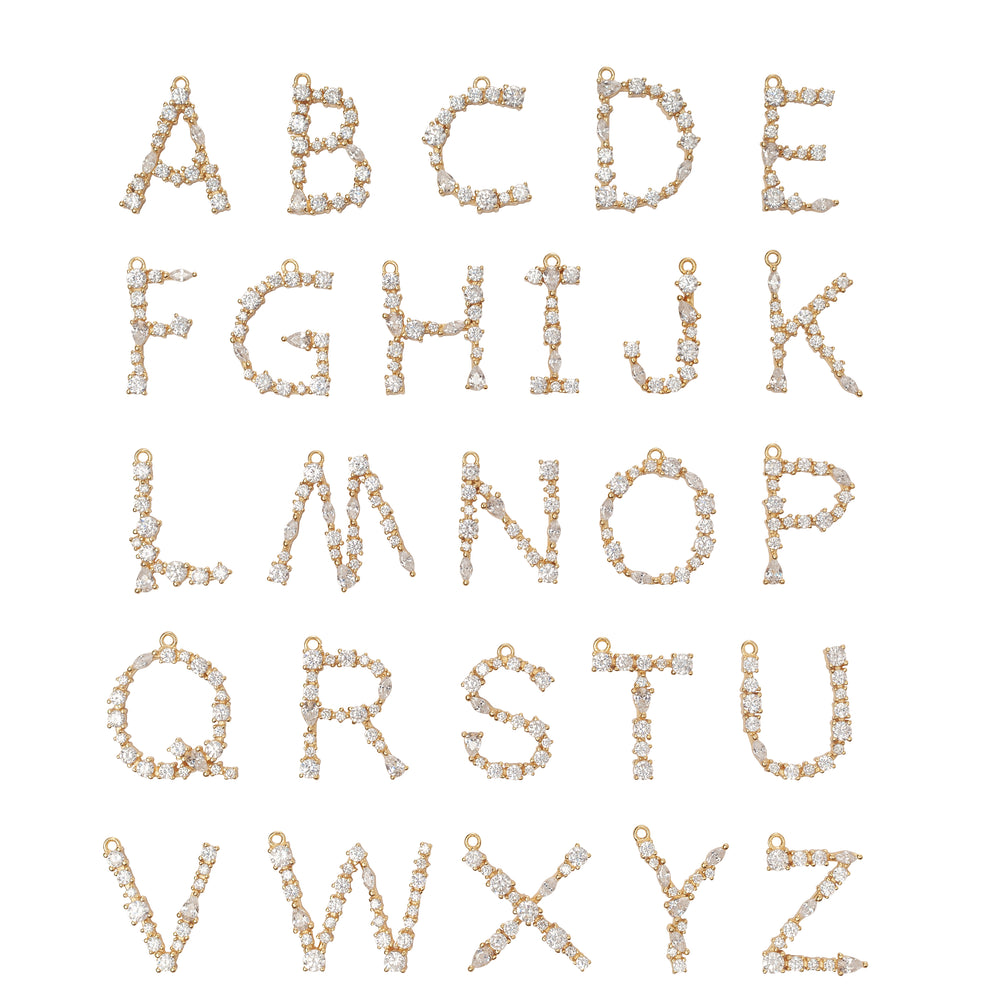 E - Buchstaben Kette - Letter Chain - Gold - CLASSYANDFABULOUS JEWELRY